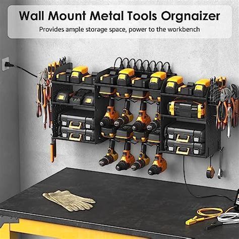 CCCEI Tools Organizer Wall Mount Charging Station Power Tool 6FT Cord