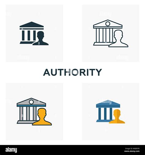 Authority Icon Set Four Elements In Diferent Styles From Content Icons