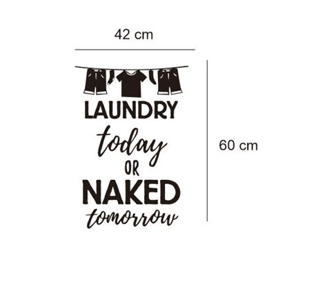 Wall Stiker Laundry Today Naked Hiasan Dinding Sticker Home Decor Kaca