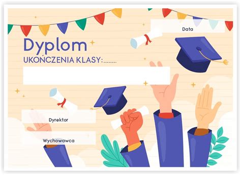 Dyplom Ukończenia klasy wzór 2 kup w sklepie online Ponpon Toys