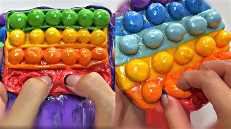 Cracking Light Plasticine Pop It Asmr Clay Cracking Relax Video