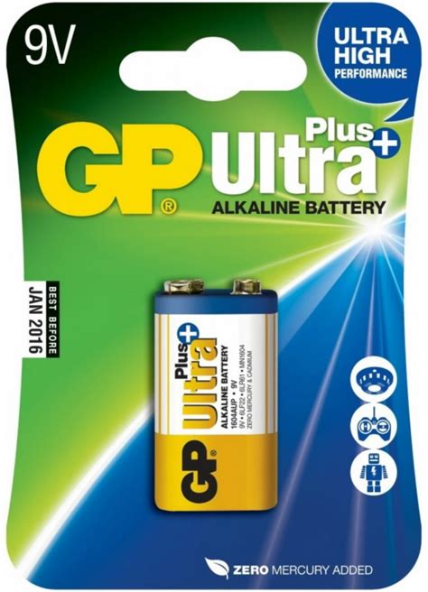 Battery 6lr61 9v Ultra Plus Alkaline 1 Pcs Gp