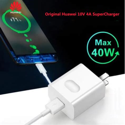 Original Huawei P30 Pro Supercharger Usb Wall Fast Adapter 40w Quick Charger Type C Cable For