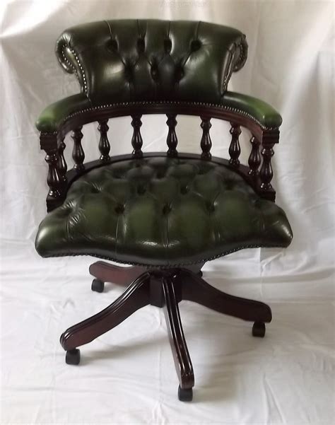 Antiques Atlas Victorian Style Leather Swivel Office Chair