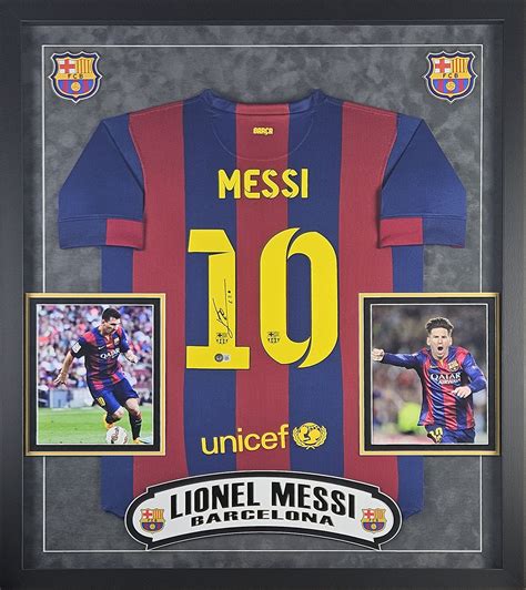 Lionel Messi Autographed Barcelona Home 2020 21 Jersey Frame