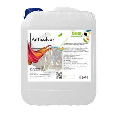 Detartrant Anticalcar Producator Ecosol Chim