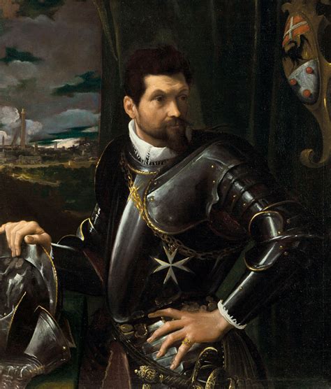 Ludovico Carracci Portrait Of Carlo Alberto Rati Opizzoni In Armour