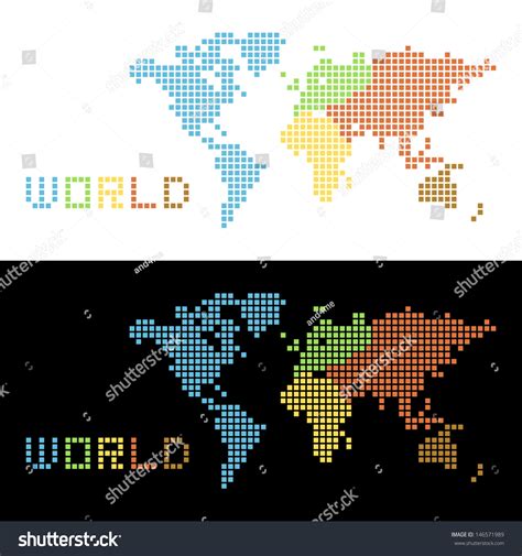 Five Continents World Map Vector Illustration Stock Vector (Royalty Free) 146571989 | Shutterstock