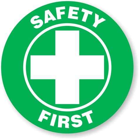 Safety First Hard Hat Decals Signs, SKU: HH-0531