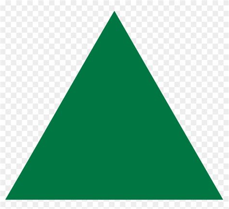 Green Equilateral Triangle Point Up Dark Green Green Triangle Hd Png