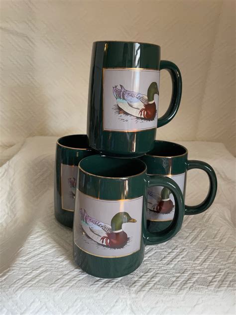 Mugs Drink Barware Drinkware Otagiri Gibson Design Mallard Duck