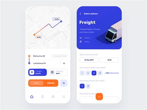 Cargo Transportation App Design by Mike Guskov on Dribbble