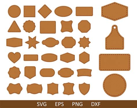 Leather Patch Svg Bundle Hat Patches Svg Leather Patch Borders