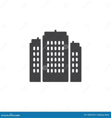 Icono Del Vector De Los Edificios Residenciales Ilustración Del Vector Ilustración De Oficina