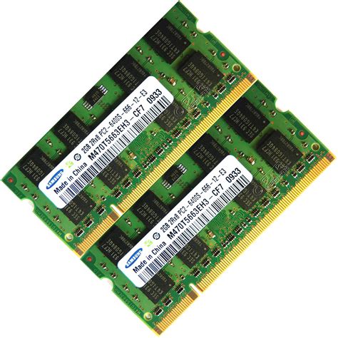 Samsung 4 Go 2x2GB DDR2 800 MHZ PC2 6400 6400 S Ordinateur Portable