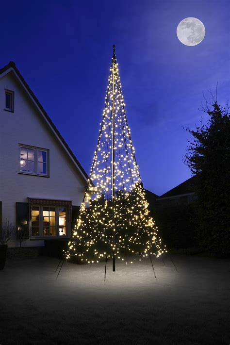 Christmas Tree Light Kit For 20 Flagpole 1200 Led Count White Light