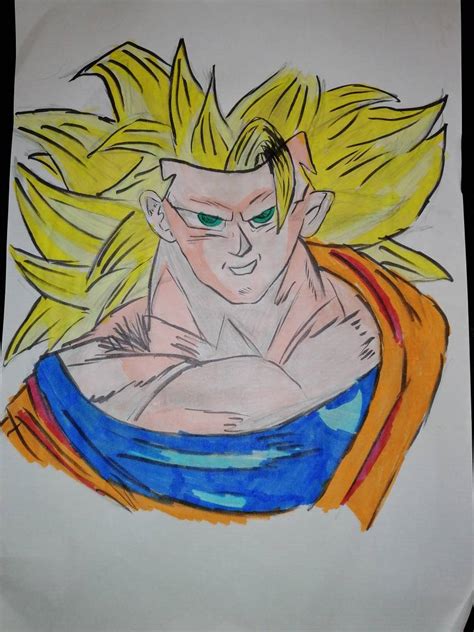 Dragonball Goku Ssj3 Coloured By Andrerd2010 On Deviantart