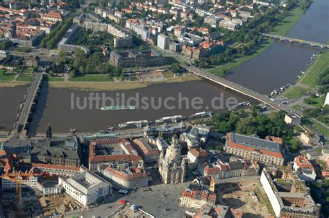 Dresden Aus Der Vogelperspektive Altstadtzentrum In Dresden