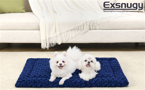 Washable Dog Bed Mat Reversible Dog Crate Pad Soft Fluffy