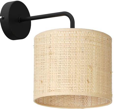 Lampa Luminex kinkiet Rattan E27 czarno beżowy 5273 LUMINEX5273