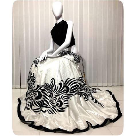 White Black Party Wear Designer Lehenga Choli Rs Swara Fashion