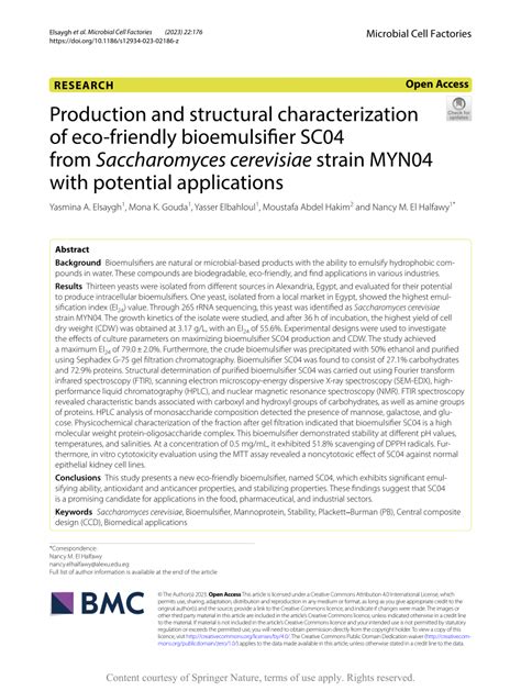 Pdf Production And Structural Characterization Of Eco Friendly