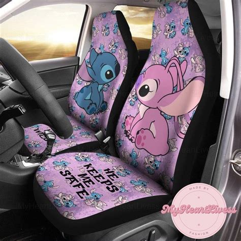 Stitch Angel Car Seat Cover, Stitch Auto Seat Covers, Car Seat ...