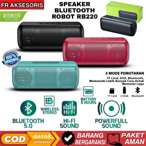 Jual Speaker Bluetooth Robot RB220 Portable Wireless Super Bass Mini