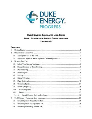 Fillable Online Hvac Savings Calculator User Guide Fax Email Print