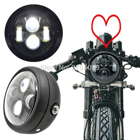 Universele Ronde 6 5Inch Motorfiets Voor Led Koplamp Vintage Koplamp