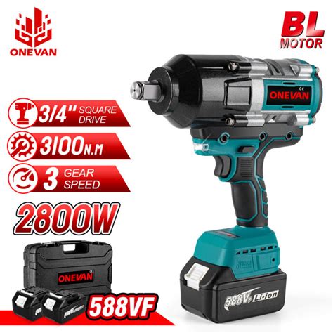 ONEVAN 3100N M High Torque 3 Gears Brushless Electric Impact Wrench