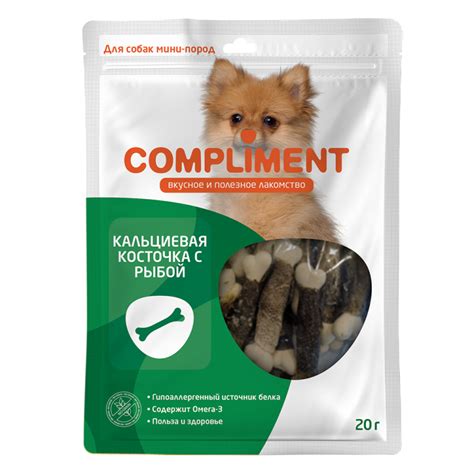 Compliment лакомство для собак мини-пород Кальцевые косточки с рыбой ...