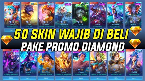 REKOMENDASI 50 SKIN YANG WAJIB DI BELI PROMO DIAMOND KUNING HARGA SKIN