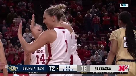 Jaz Shelley Scores 1 000 Career Points Nebraska Husker Women’s Basketball Vs Georgia Tech 12 2