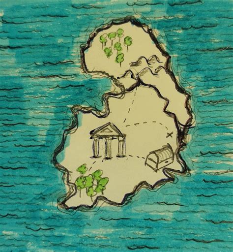 Mi Mapa Del Tesoro En Un Post It Mapas Del Tesoro Dibujos Mapas