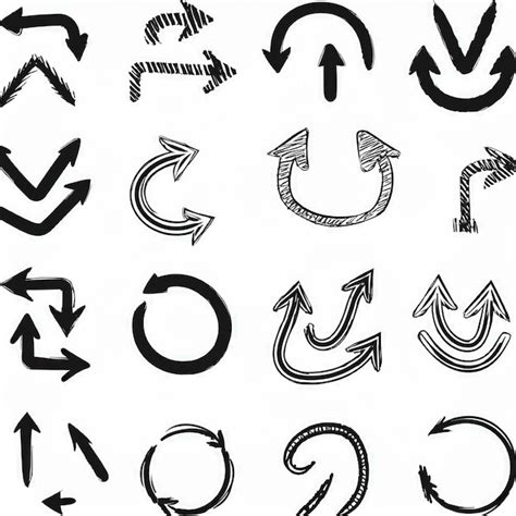 Premium Vector Handdrawn Style Arrows