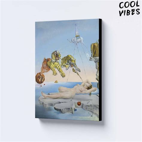 Salvador Dali Dream Caused By The Flight Of A Bee Etsy Canvas