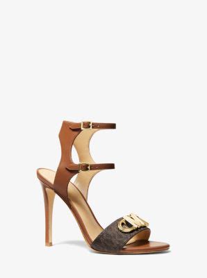 Parker Logo And Leather Sandal Michael Kors