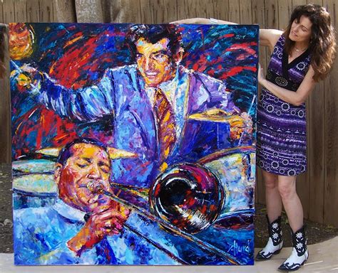 Debra Hurd Original Paintings AND Jazz Art Gene Krupa Jack Teagarden