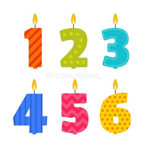 Birthday Candle Numbers Stock Illustrations 1888 Birthday Candle