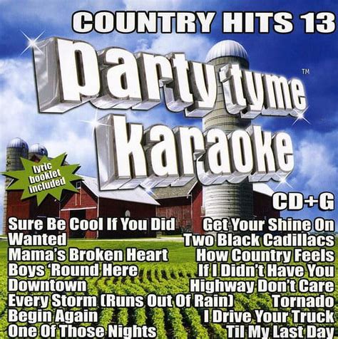 Party Tyme Karaoke Country Hits Vol 13 Cd