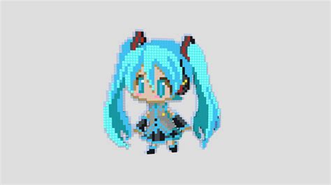 Pixel Miku Download Free 3d Model By Madexc [cac34e1] Sketchfab