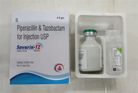 Savarin TZ Piperacillin Tazobactam Injection USP 4 5 Gm At Rs 445