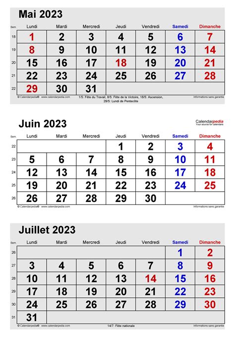 Calendrier Juin Excel Word Et Pdf Calendarpedia