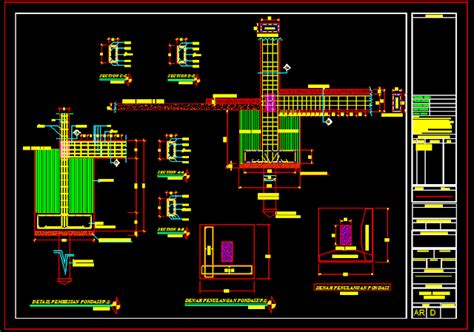 Gambar Kerja Detail Pondasi Telapak Atau Footplat Dwg Blog Anak Teknik