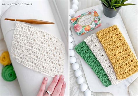 Easy Crochet Dishcloth Pattern A Quick Project Daisy Cottage Designs