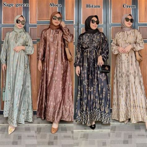 Jual Gamis Maxmara Premium Mahkota Diora Silk Dress Busui Friendly