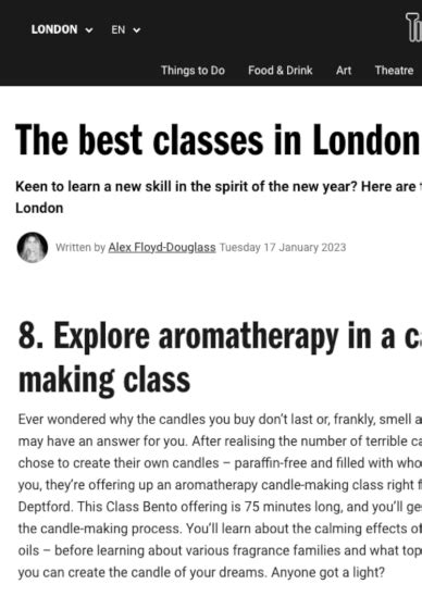 Aromatherapy Candle Making Class London Ts Classbento