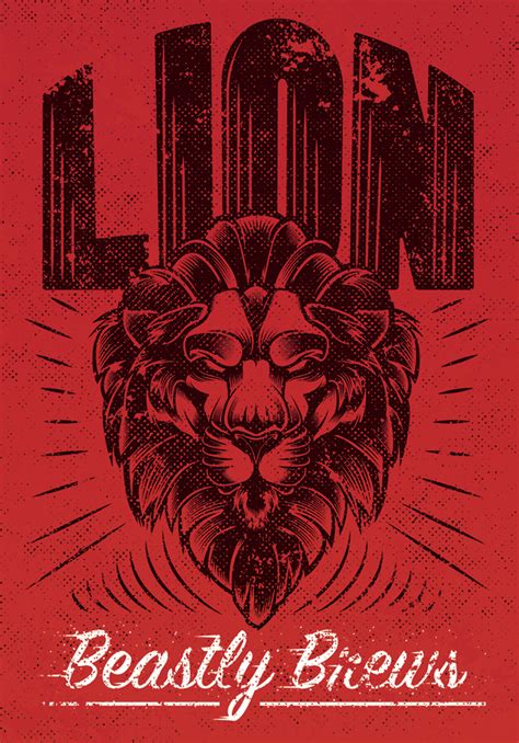 Lion Illustration/Logo for Beer Branding :: Behance