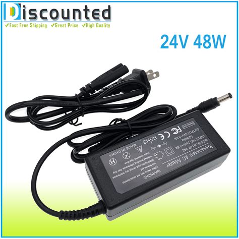 24v Dc 2a Power Supply Adapter 100 240v Ac Input 24 Vdc 2amp Output 5 5mm Ebay